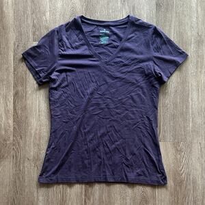 Tommy John Second Skin V-Neck Short Sleeve Tee Deep Purple Size Large